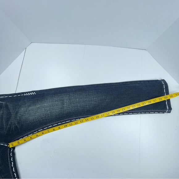 LAGUNA BEACH JEANS Skull Pockets Dark Wash Low Rise Size 26 (Missing 1 Button) - Picture 10 of 11